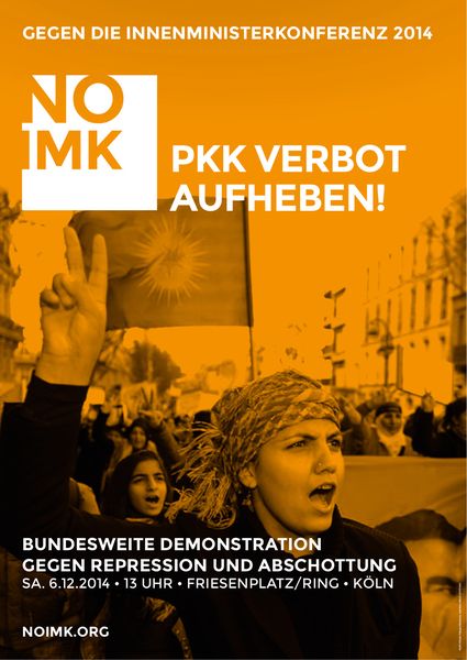 Plakat zur Demo in Köln am 6.12.2014 - PKK-Verbot aufheben