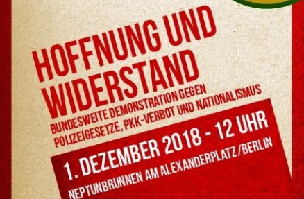 1. Dezember 2018, 12 Uhr, Berlin, Neptunbrunnen. IL-Plakatausschitt
