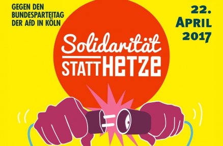 Protest gegen AfD-Parteitag in Köln, April 2017