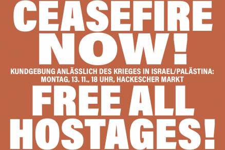 Ceasefire now - free all hostages 